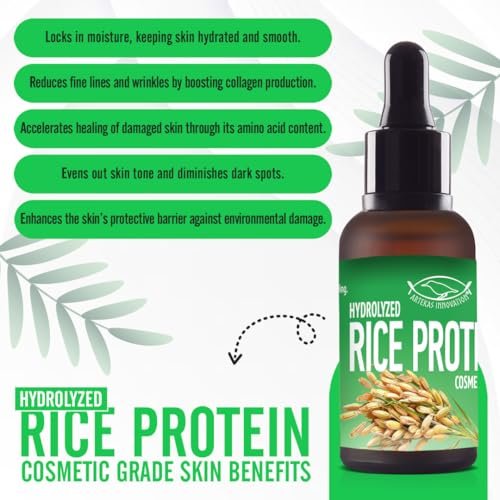 Artekas Innovation HYDROLYZED Rice Protein Liquid - Cosmetic Grade for Homemade Skin & Hair Care - 30g / 1oz Avelisse