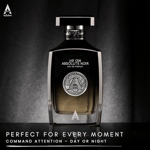 Atralia Absolute Noir Eau De Parfum for Men 100ml 3.4oz – Long-Lasting Luxury Fragrance with Bergamot, Lemon, Grapefruit & Pink Pepper Avelisse