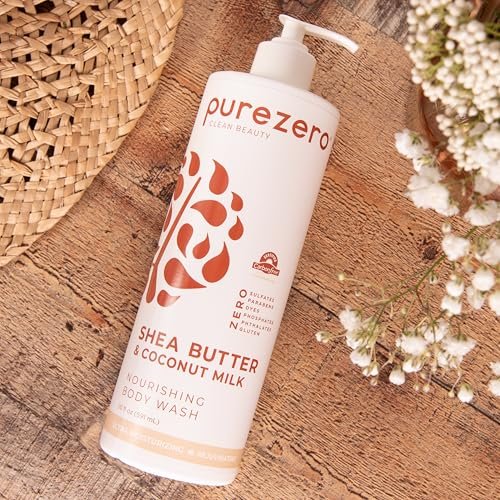 Purezero Shea Butter & Coconut Milk Body Wash – 20oz Hydrating Body Wash for Smooth, Elastic Skin – Zero Sulfates, Zero Parabens - görsel 12