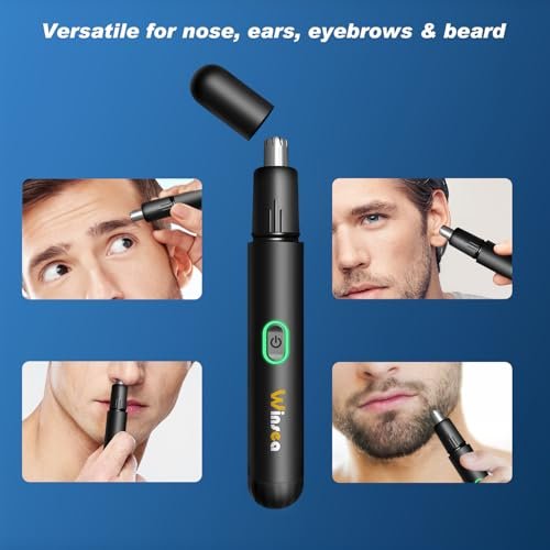 Winsea Precision Nose Hair Trimmer – 360° Safe & Efficient Electric Trimming, USB Rechargeable, Waterproof, for Nose, Ear, Eyebrows, and Beard Grooming - görsel 14