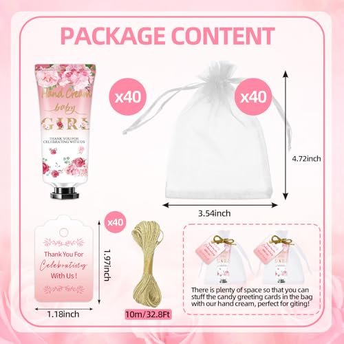 40-Pack Hand Cream Sets - Multipurpose Baby Shower Party Favors, Wedding & Thank You Gifts for Guests by MZANK Avelisse