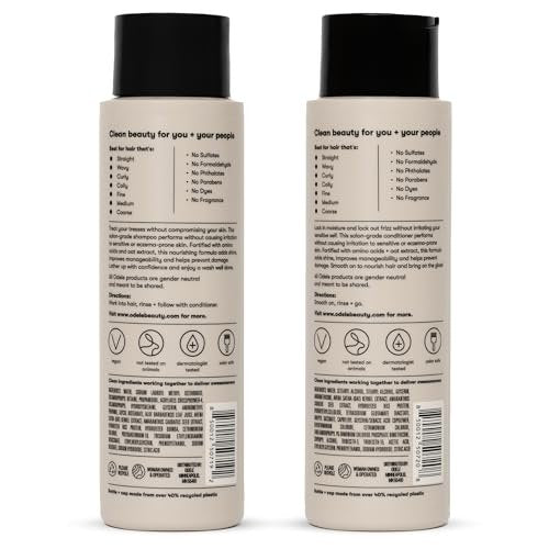 Odele Sulfate-Free Ultra-Sensitive Shampoo & Conditioner Set - Extra Gentle Cleansing for All Hair Types, 13 Fl Oz Each (2-Pack) Avelisse