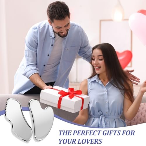 heqxwl 2-Pack Stainless Steel Facial Tool for Jawline Sculpting & Lymphatic Drainage Massage - görsel 12