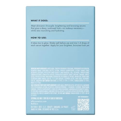 e.l.f. SKIN The Hottest Drops Duo: Holy Hydration! Thirst Burst & Bronzing Skincare Set for Dewy, Sun-Kissed Look - görsel 16