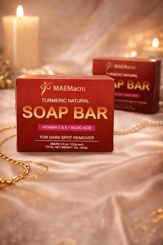 MAEMacro Turmeric & Kojic Acid Soap Bar with Vitamin C, Retinol, Collagen, Hyaluronic Acid, and Vitamin E – Dark Spot Corrector & Skin Tone Enhancer (2 Bars) - görsel 18