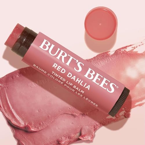 Burt's Bees Lip Tint Balm, Red Dahlia - Long Lasting 2 in 1 Tinted Lip Balm with Shea Butter for Natural Buildable Color - görsel 18