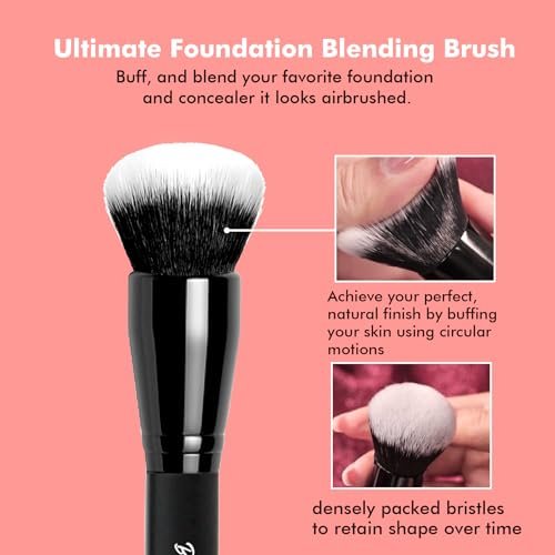 Bueart Design Ultimate Blending Makeup Brush M9 - Liquid Blush & Foundation Brush, Soft Dense Bristles, Vegan & Cruelty-Free - görsel 12
