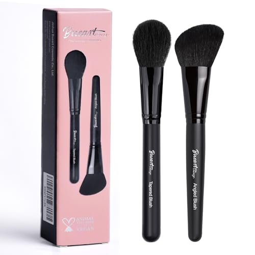 Bueart Design Tapered Blush Brush & Angled Blush Brush Set - Precision Contouring, Blending Highlighter, Liquid Blush, Bronzer & Mineral Powder - Soft, Dense Synthetic Bristles, Vegan & Cruelty-Free M13 - görsel 14