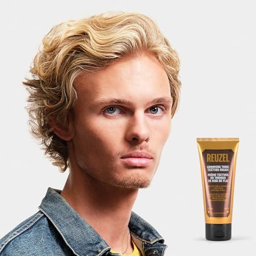 REUZEL Grooming Tonic Texture Cream – Light Hold, Natural Shine, Curl Definition & Heat Protection for All Hair Types (3.38 oz) Avelisse