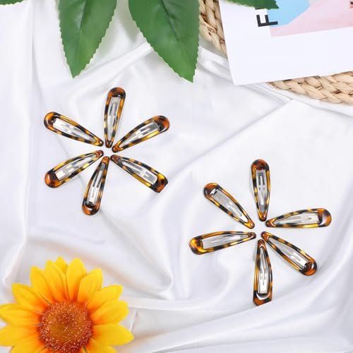 Nogeqi 12-Pack Metal Snap Hair Clips Tortoise – Vintage Hair Barrettes for Women & Girls, Secure Hold for All Hair Types - görsel 14