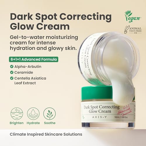AXIS-Y Dark Spot Correcting Glow Cream – Brightening Moisturizer with 2% Alpha Arbutin, 5% Niacinamide & Ceramides for Dark Spots & Uneven Tone Avelisse