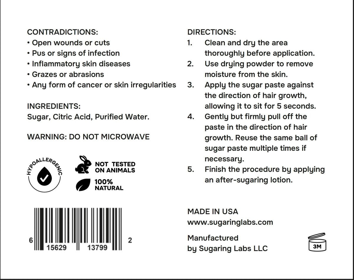 Sugaring Paste FORMULA PRO for Hair Removal FIRM - Sugar Wax Kit for Brazilian, Bikini, Underarms - 49 oz / 3 lb Avelisse