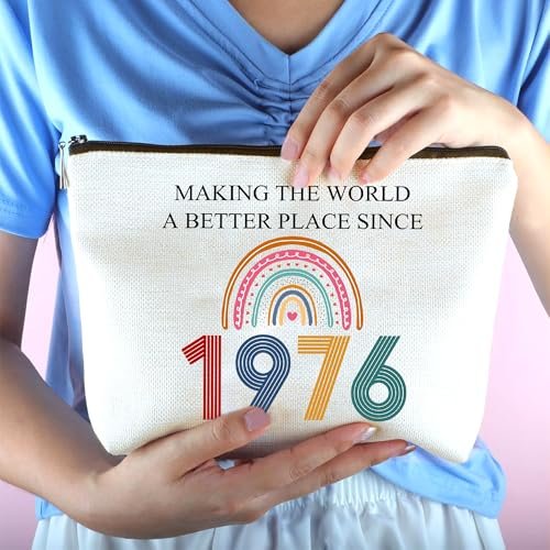 50th Birthday Makeup Bag - TOBYOVU Cosmetic Pouch for Women Turning Fifty - Gift for Her Avelisse