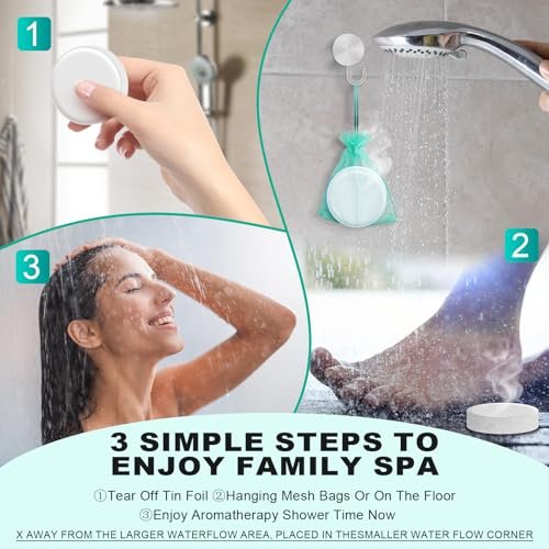 Vapor Shower Steamers Aromatherapy - 6 Pack Eucalyptus & Menthol Shower Tablets for Relaxation & Congestion Relief, Self-Care Spa Gifts for Mom, Husband, Wife, Women, Men - görsel 18