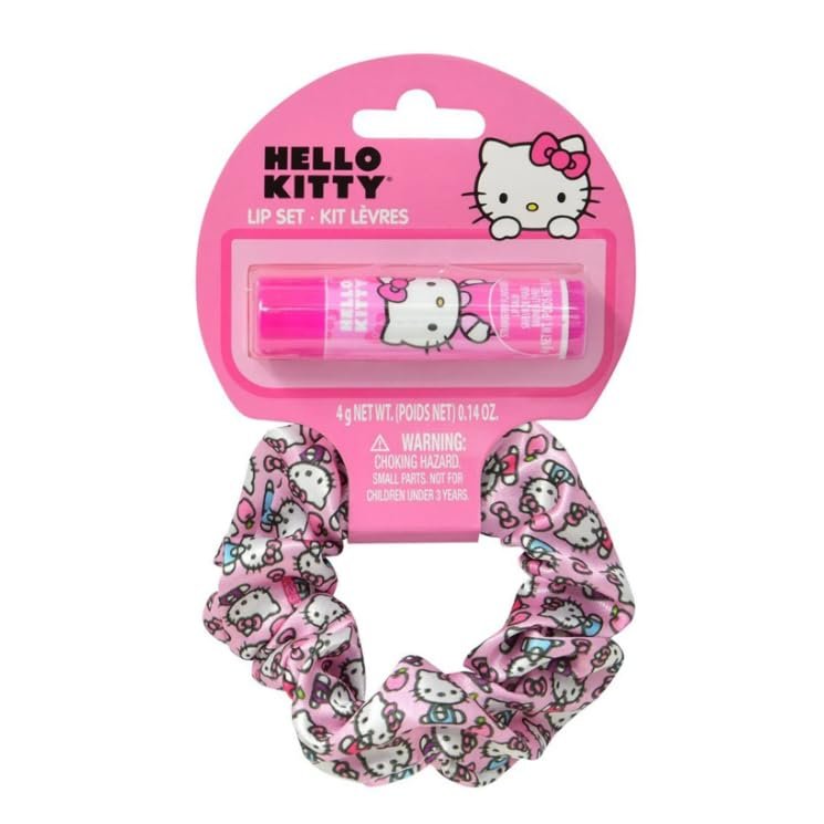 Townley Hello Kitty Scrunchie and Lip Balm Set – Pink, 1 Count Avelisse