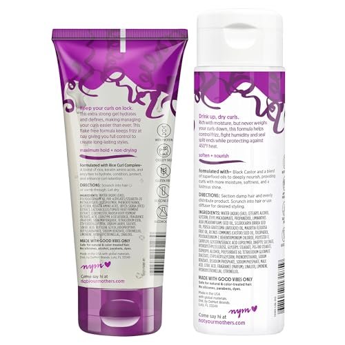 Not Your Mother's Curl Talk Lasting Definition Flash Freeze Gel & Frizz Control Moisturizing Lotion (2-Pack) – Rice Curl Complex - görsel 18