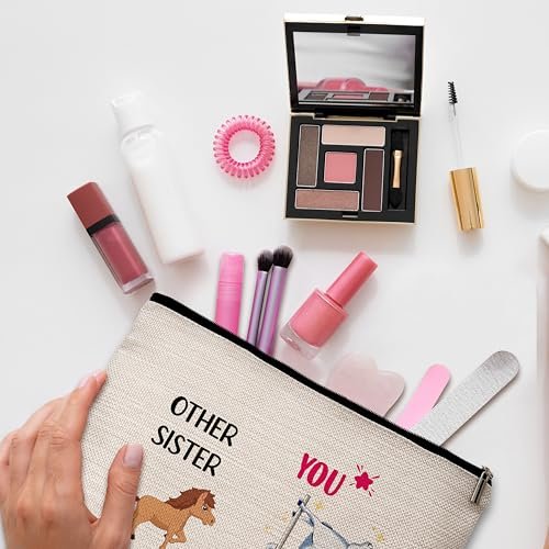 GREOXG Funny Other Sister and You Makeup Bag - Small Travel Cosmetic Pouch with Zipper, Cute Gift for Women Teen Girls Friends Mom Sisters Birthday Christmas Wedding - görsel 12