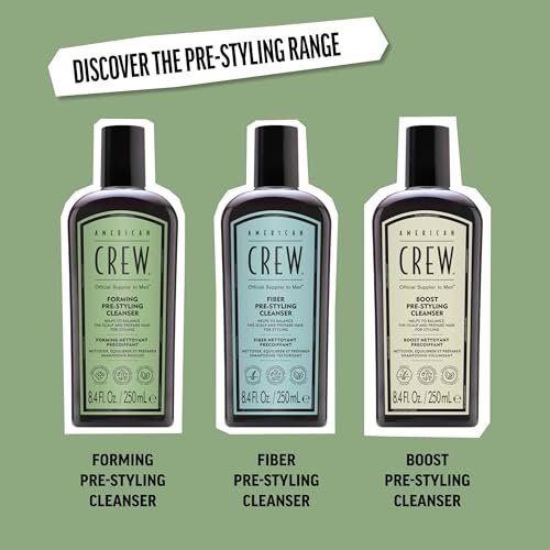 AMERICAN CREW Men's Pre-Styler Forming Shampoo for Textured & Curly Hair, Anti-Frizz & Curl Defining, With Jojoba Oil, Vegan, 8.5 fl oz Avelisse