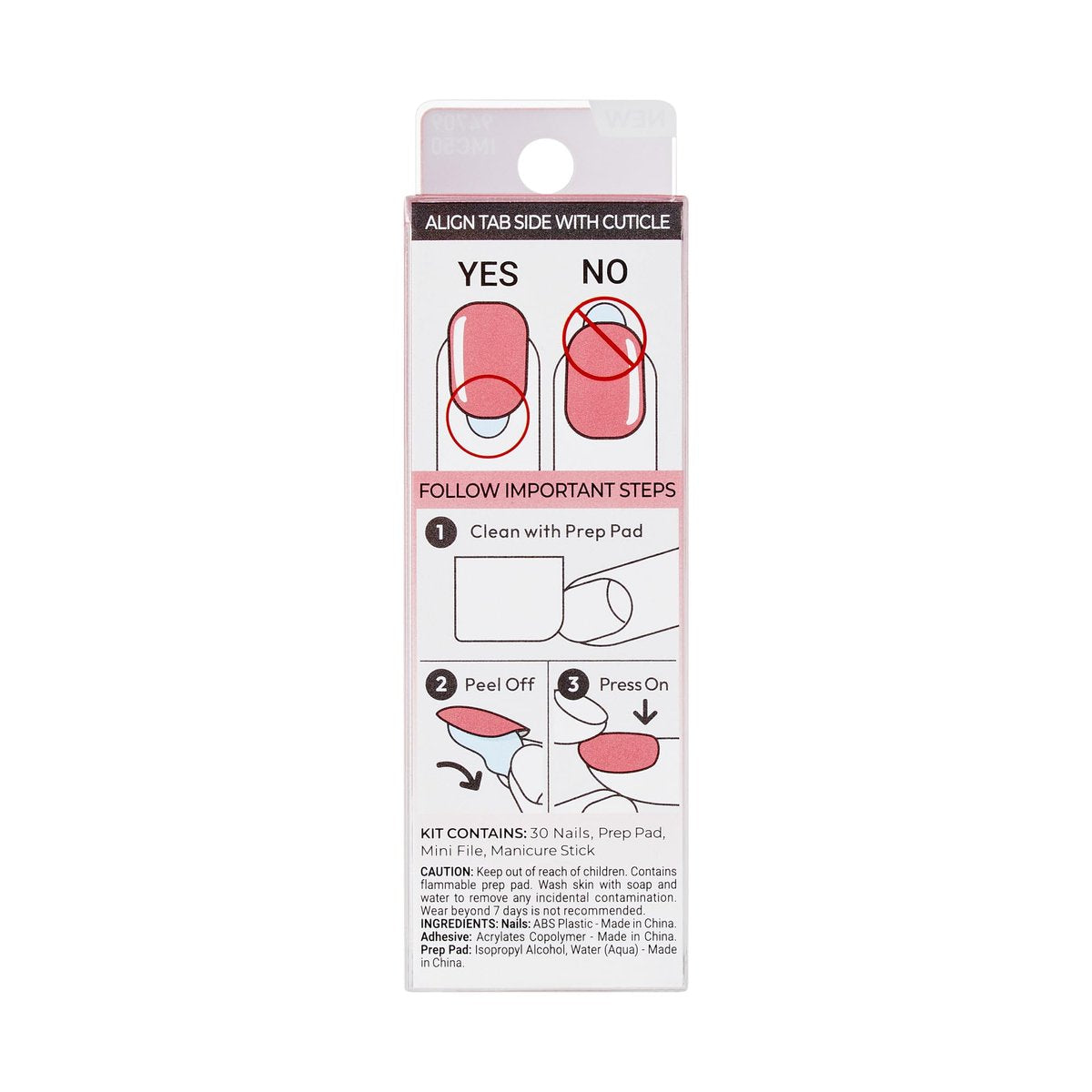 imPRESS Color Ombre Press On Nails 'Beat The Heat' - Pink Short Oval, 30 Fake Nails with PureFit Technology & Super Hold Adhesive - görsel 18
