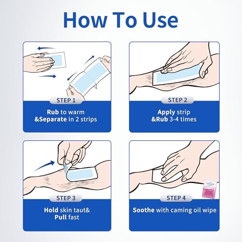Beauty7 Men Wax Strips for Body - Ready to Use Waxing Strips, Facial Hair Removal Wax, Legs Arms Chest At Home Waxing Kit (20 Waxing Strips + 4 Calming Oil Wipes) - görsel 18