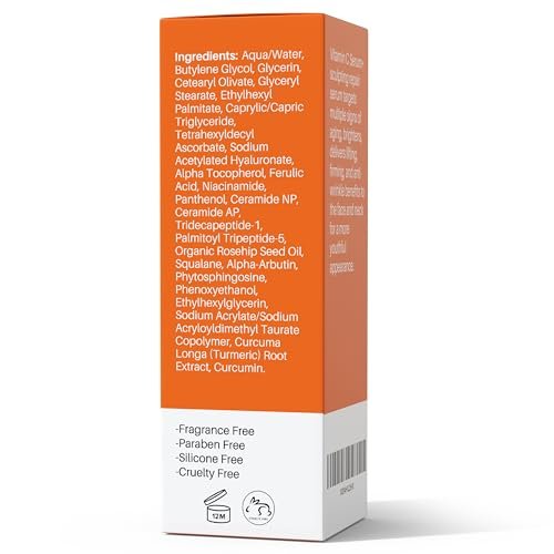 LeVaye Vitamin C Serum – Anti-Aging Face Serum with 15% Vitamin C, Ferulic Acid, Niacinamide, Hyaluronic Acid, Peptides, Ceramides – Targets Wrinkles, Fine Lines, Dark Spots, Enlarged Pores, Dry Skin Avelisse