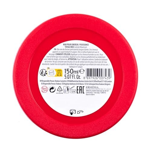 Redone Hair Wax Red 150ml Pack of 2 | Strong Hold & High Shine Hair Styling Wax for Men & Women | Strawberry Scent | Gel Wax for Hair, Beard & Moustache Control | Professional Long Lasting Finish Avelisse