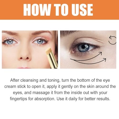LOYOTICE Revive Glow Vitamin C Eye Balm – 3-Pack Hydrating Eye Cream Stick for Brightening, Dark Circles & Puffiness Avelisse