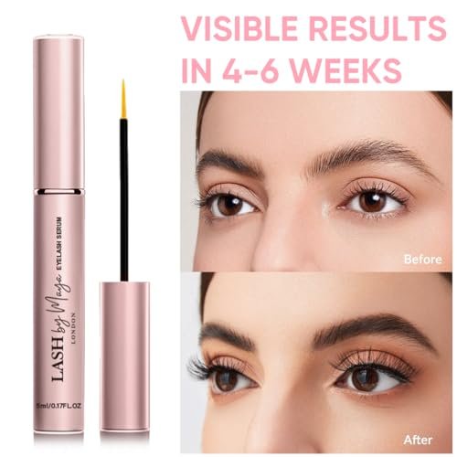 LASH by Maya LONDON Lash Growth Serum – Thicker, Fuller Natural Lashes, Cruelty Free, Made in USA (5ml) Avelisse