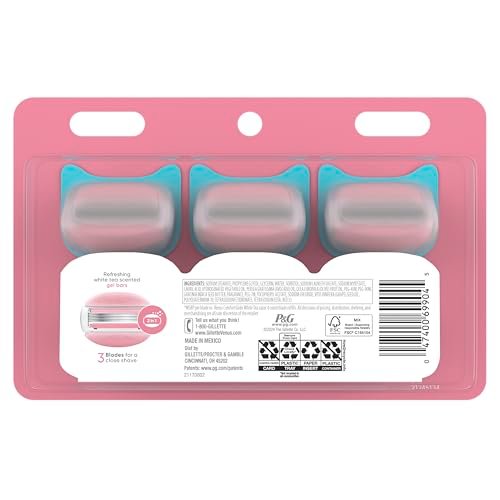 Venus ComfortGlide White Tea Women's Razor Blade Refills, 8 Count, with Built-in Shave Gel Bars Avelisse