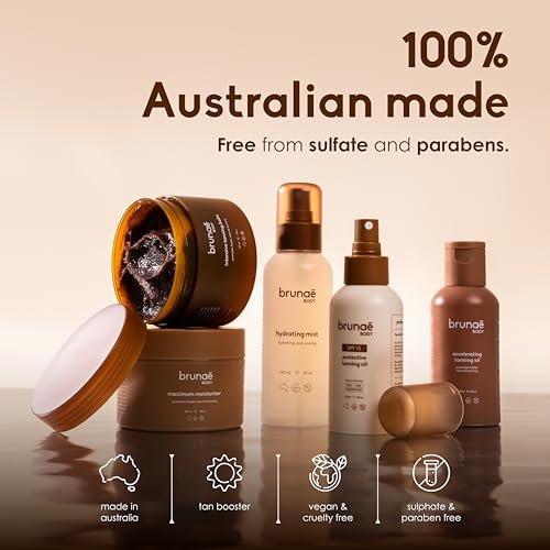 BRUNAE BODY® Maximum Tanning Moisturizer - Pre-Tan Preparation Lotion for Darker & Faster Tan - Hydrating Body Lotion with Jojoba, Avocado & Tamanu Oil - Vegan & Aussie Made Avelisse