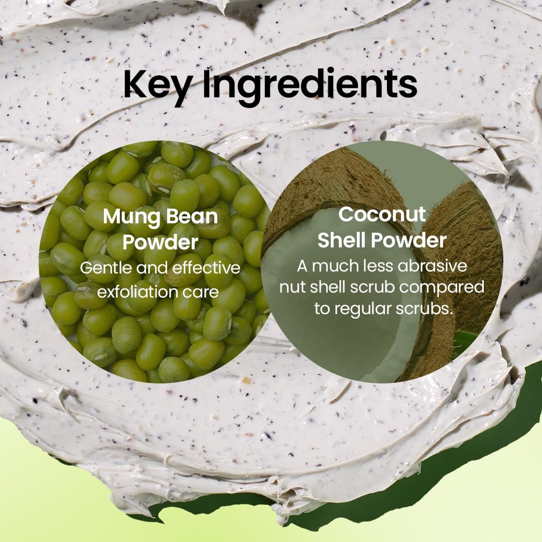 Beplain Mung Bean Pore Clay Mask - Fragrance-Free Wash Off Mask for Blackhead & Whitehead Care, 4.05 fl oz (120ml) | Korean Skincare Avelisse