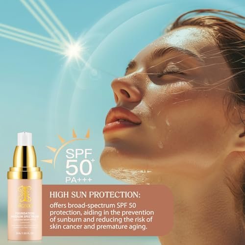 4 in 1 Foundation Liquid with SPF 50+ - Medium Coverage, Color Matching, Long-Wearing & Waterproof Makeup for All-Day Wear - görsel 14