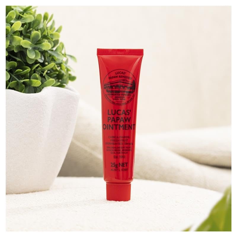 Lucas Papaw Ointment 25g - Soothing Lip and Skin Healing Balm with Fresh Fermented Carica Papaya, Natural Ingredients for All Skin Types - Made in Australia - görsel 10