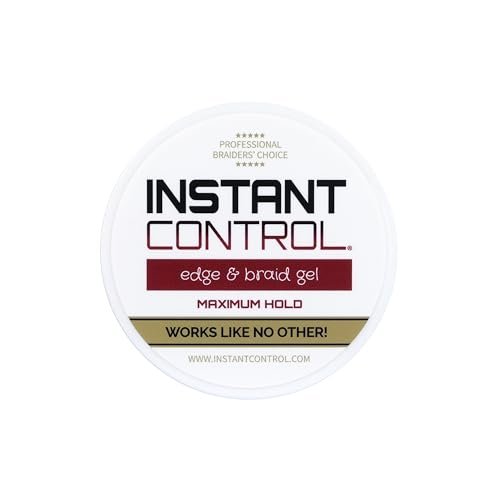 Instant Control Edge & Braid Gel (4 Ounce) - Strong Hold, Flake-Free Styling Avelisse