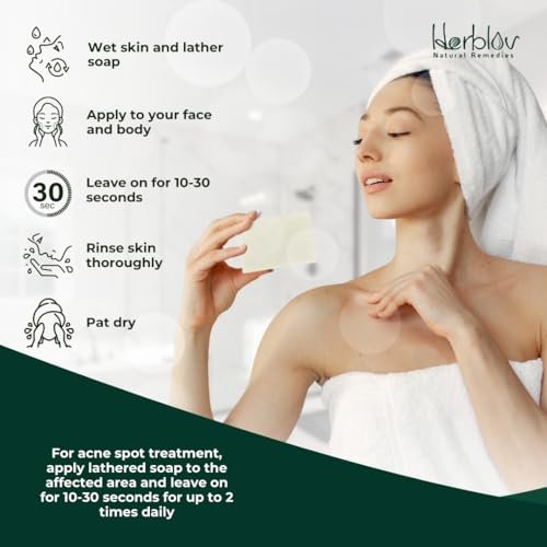 Herblov Tea Tree Soap – Natural Defense Tea Tree Oil Soap Bar for Face & Body – Acne Treatment, Skin Irritation Relief, Deeply Cleansing Hydrating Cleanser for Calm Fresh Skin - görsel 18