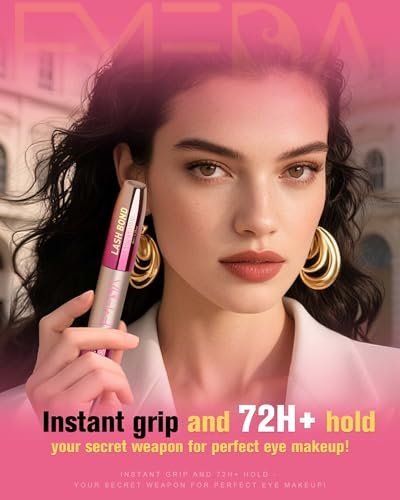 EMEDA 2-in-1 Lash Bond and Seal Waterproof Lash Glue for Eyelash Clusters - Strong Hold 72 Hours, Latex Free, DIY Individual Eyelash Extensions (Black) - görsel 12
