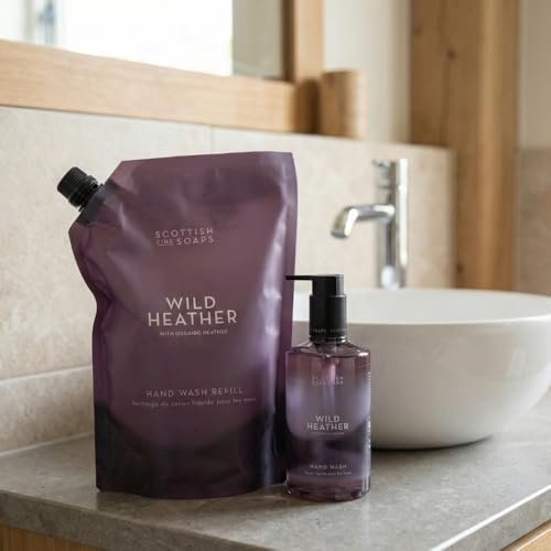 Scottish Fine Soaps Wild Heather Hand Wash Refill – Organic Heather Extract, Paraben-Free, 1.2 Litre Pouch - görsel 10