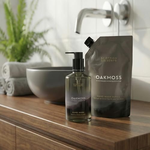 Scottish Fine Soaps Oakmoss Hand Wash Refill 1.2L – Eco-Friendly Refill Pouch with Panthenol and Oakmoss Extract - görsel 8