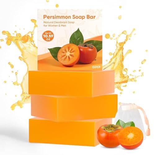 GPP Persimmon Soap Bar for Body Odor Control – 3 Pack Natural Deodorizing Soap for Women & Men, Eliminates Old People Smell, 3.53 oz Each - görsel 18