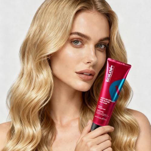 ECOLCHIPRO Collagen Shea Butter Hair Mask - Deep Repair Conditioning Treatment for Dry Damaged Hair, 5.4 fl oz Avelisse