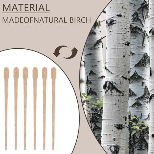 1200 Pcs Wooden Wax Sticks - Small Wax Spatulas Applicator for Hair Removal, Eyebrow, Lip, Nose, Brow - görsel 14