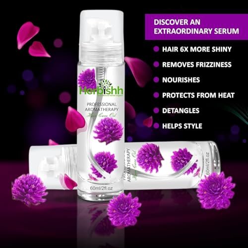 Herbishh Black Hair Color Shampoo - 3-In-1 Magic Dye for Gray Hair, 500ml + Essential Flower Hair Oil for Dry & Damaged Hair, 60ml - görsel 18