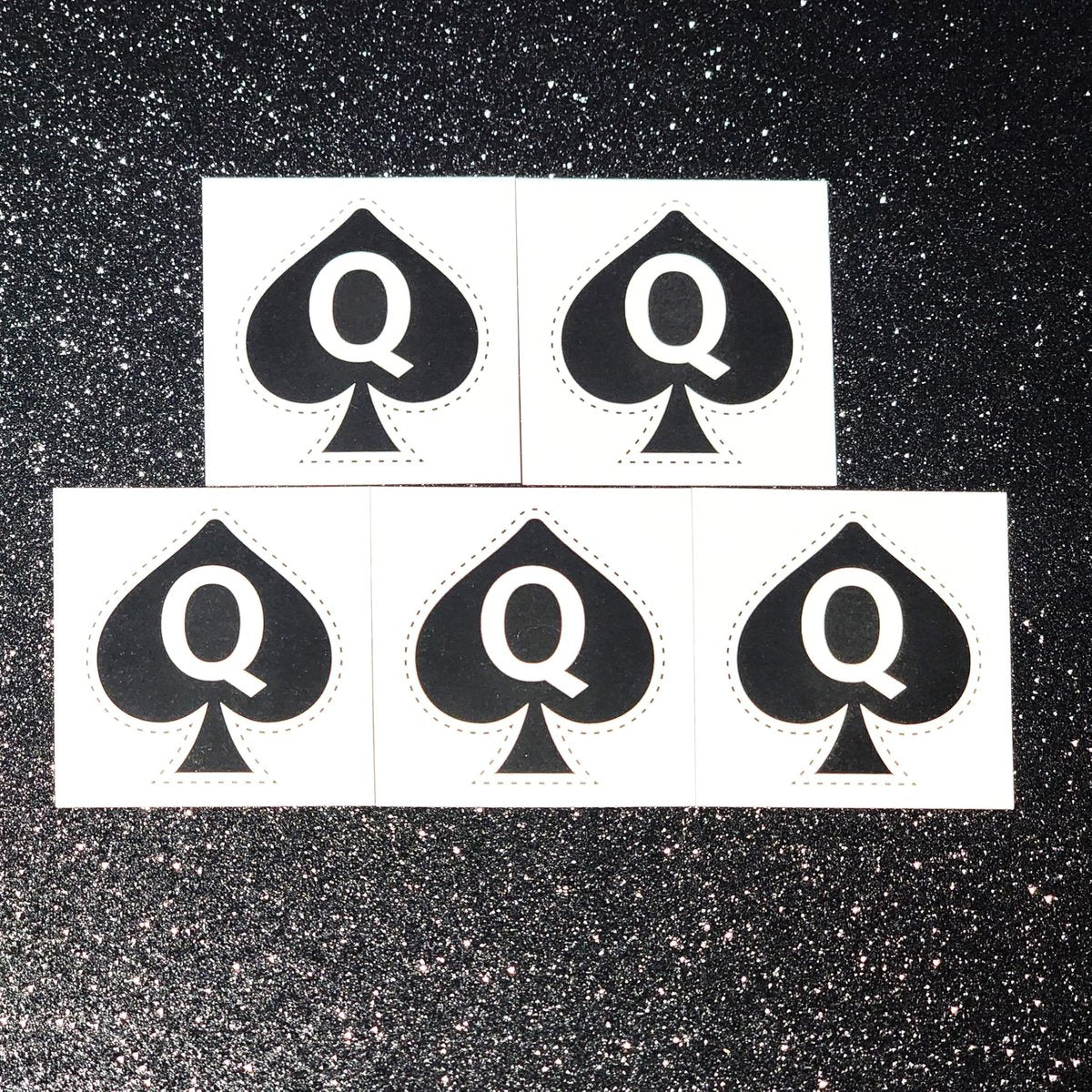 Queen of Spades Temporary Tattoo – 5-Piece Black Small Tattoos for Adults - görsel 18