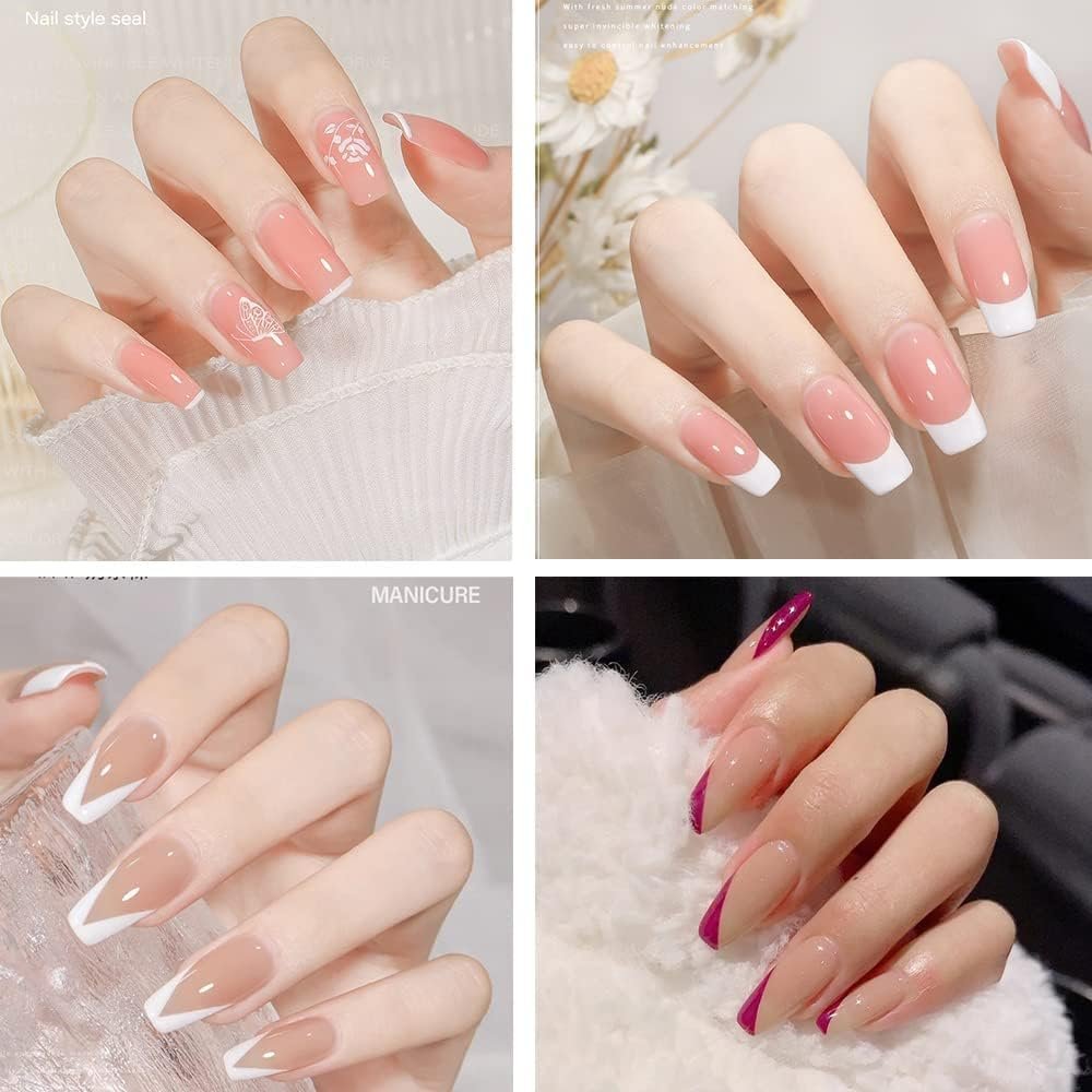 French Tip Tool & Nail Art Stamper Kit - Clear Silicone Stamping Jelly with Scraper for DIY Manicure Home Nail Tips (2 PCS) - görsel 14