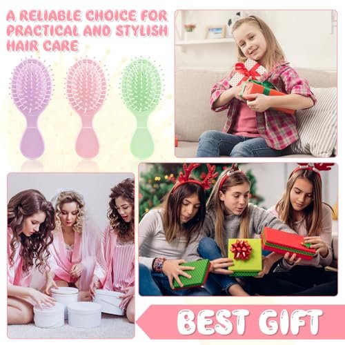 HOFASON 8-Pack Mini Wet Hair Brushes – Easter Basket Stuffers for Women, Teens, Girls | Small Gifts for Valentine’s Day, Bachelorette Parties & Stocking Stuffers - görsel 14