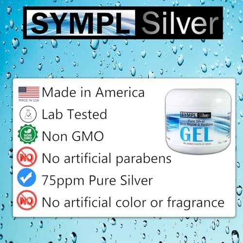 Sympl Silver Pure Silver Skin Repair & Restore Gel - Unscented, 75ppm Colloidal Silver Gel - 4 oz - görsel 7