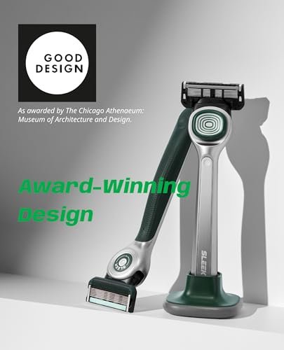DORCO SLEEK 6 Blade Razor for Men with 2 Cartridges - Smooth Shaving Blades & Multi-Flex Technology Avelisse