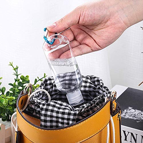 Ynaize 5 Pack Refillable Travel Plastic Bottles with Clip and Keychain - Empty Travel Size Containers for Hand Sanitizer, Lotions, Shampoos - TSA Approved for Kids and Adults - görsel 12