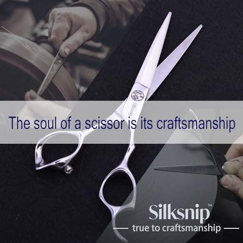 Silksnip Hair Cutting Scissors Professional Barber Shears - Stainless Steel, 6.0 Inch, Ergonomic Design for Salon & Home Avelisse