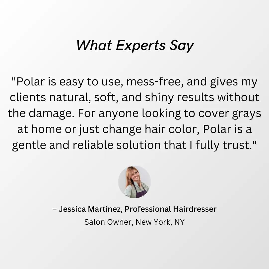 POLAR HAIR CARE Hair Dye Shampoo for Gray Hair – Jet Black, Semi-Permanent, Vegan, 6.76 Fl Oz Avelisse